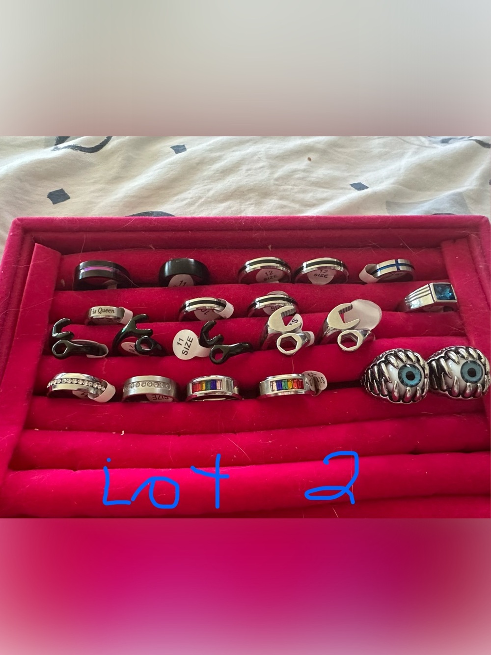 Assorted Fashion Rings stainless steel, titanium Lot - Multicolor Accent Stones